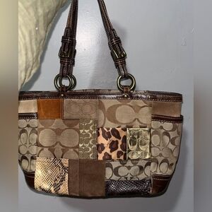 Coach Vintage Y2K Patchwork Brown
